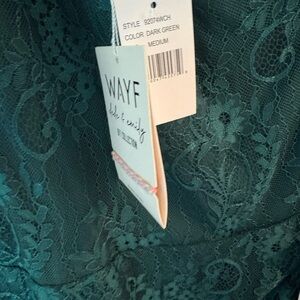 WAYF Emerald Lace Dress